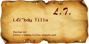 Lábdy Tilla névjegykártya